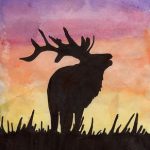 Creative Spaces - Shadow Tracing and Watercolor Silhouette