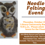 Needle Felting Event