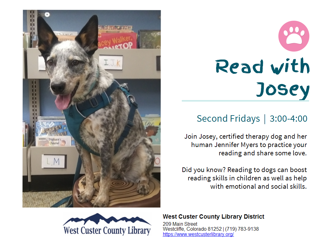 CANCELLED DUE TO WEATHER this time only - Read with Josey