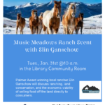 Music Meadows Event with Rancher Elin Ganschow