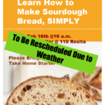 Learn How to Make Sourdough Bread Simply! Will Be Rescheduled