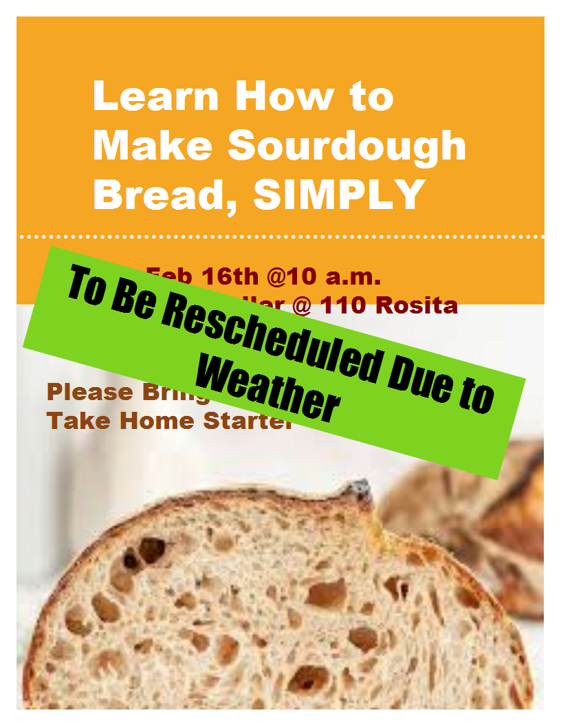 Learn How to Make Sourdough Bread Simply! Will Be Rescheduled
