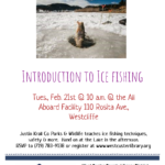 Library Sponsors Introduction to Ice Fishing Led by Justin Krall