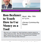 Ron Beckner to Teach How to Use Money as a Tool