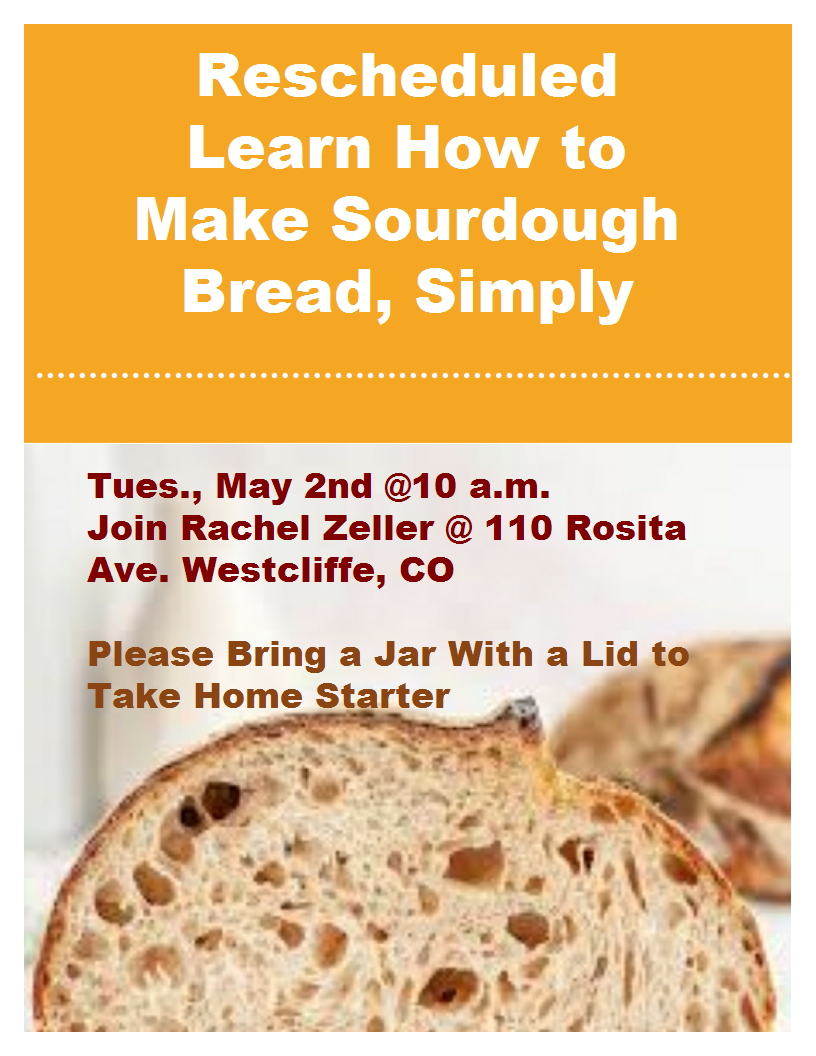 Rescheduled Learn How to Make Sourdough Bread Simply!