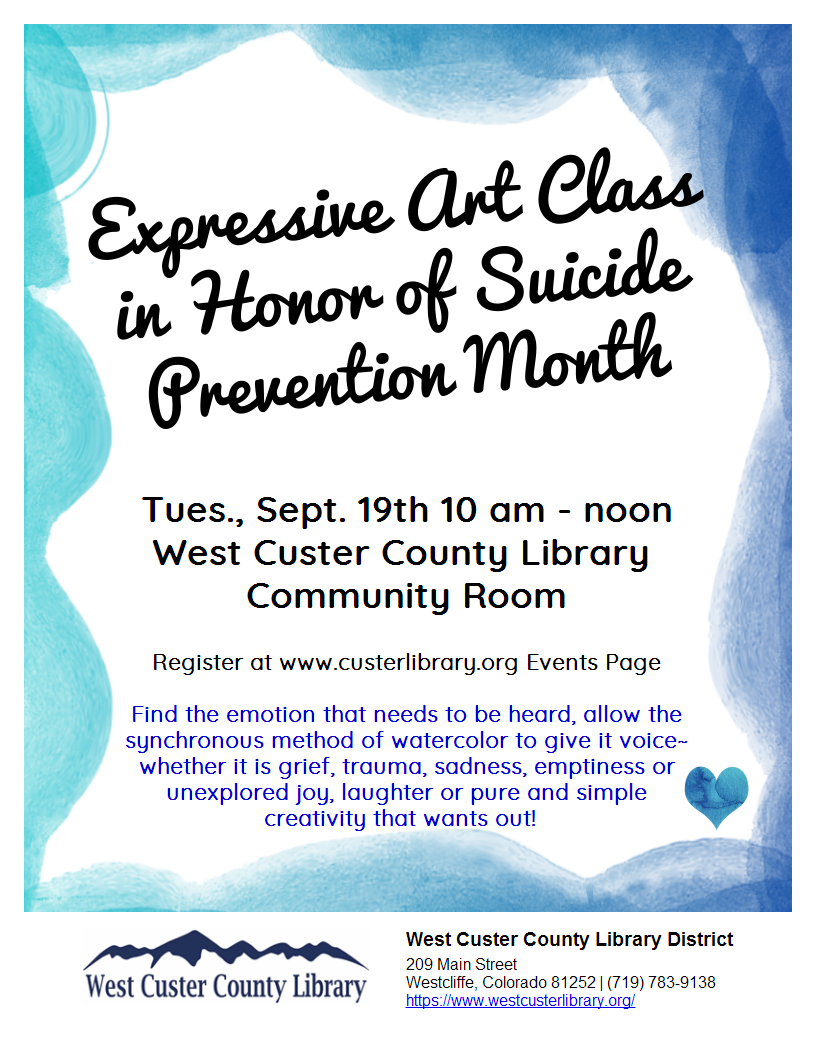 Expressive Art Class in Honor of Suicide Prevention Month