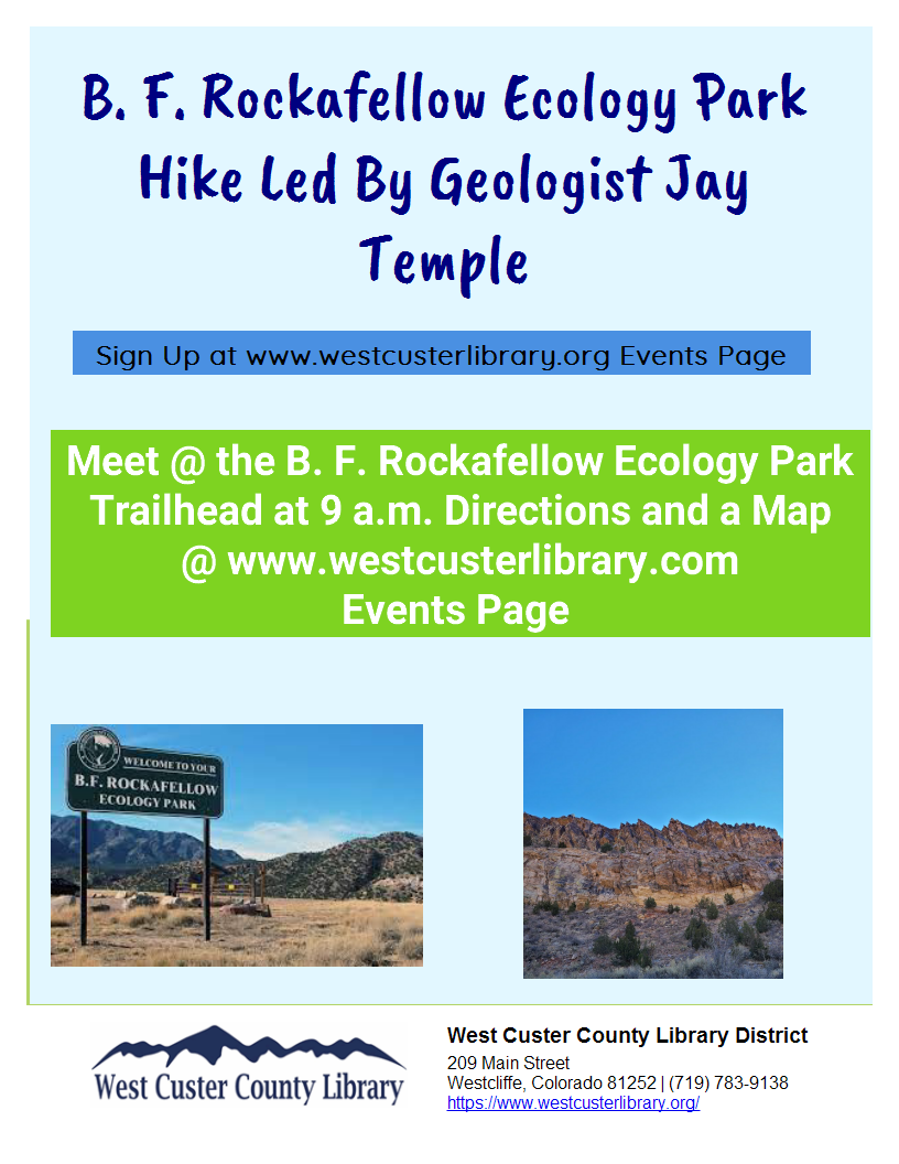 Geology Hike with geologist Jay Temple flyer