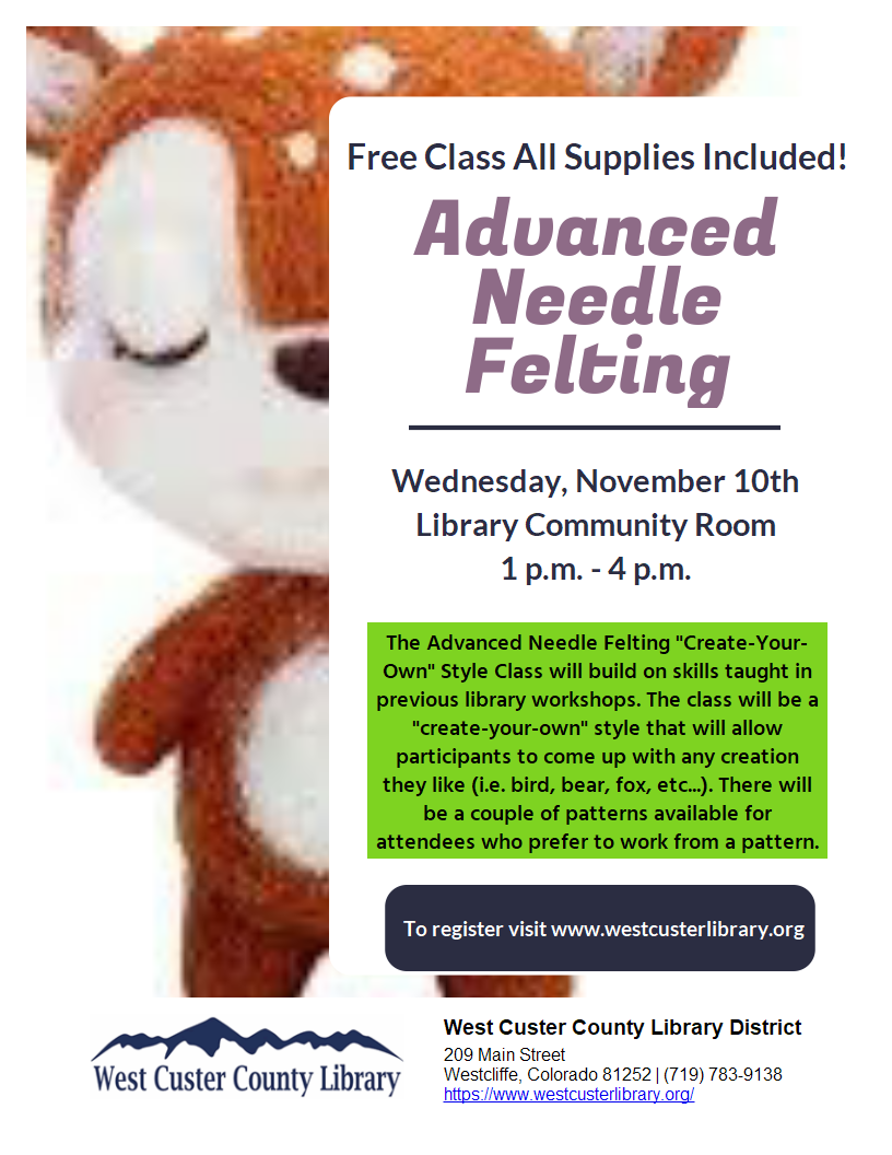Advanced Needle Felting "Create-Your-Own" Style Class