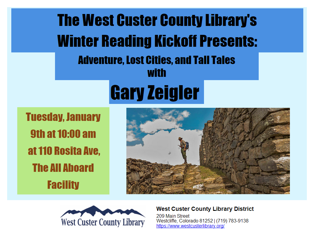 “Adventure, Lost Cities, Selected History and Tall Tales.”