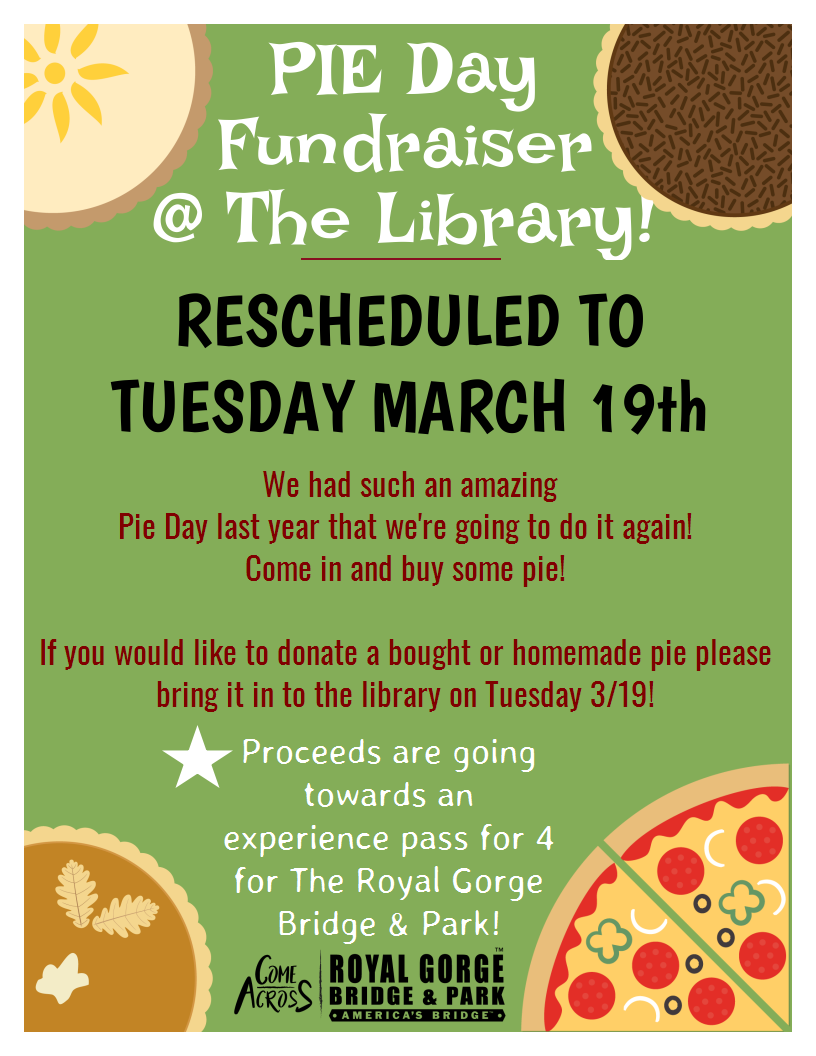 3.19 Pie Day Fundraiser Save the Date & Your Appetite