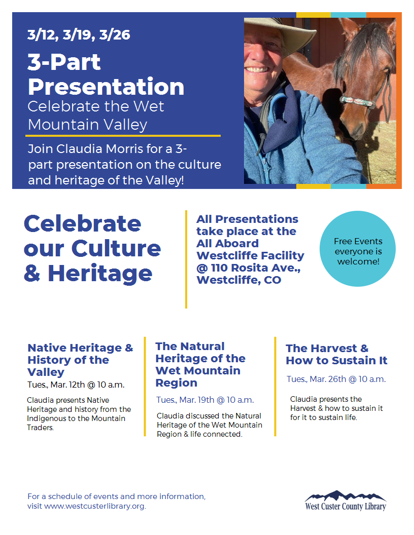 3-Part Presentation Celebrate the Culture & Heritage of the Valley