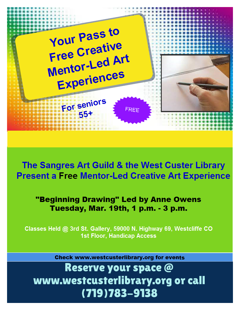 Free 55+ Creative Art Experience “Beginning Drawing”