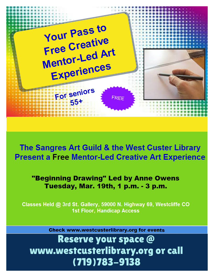 Free 55+ Creative Art Experience  “Beginning Drawing”