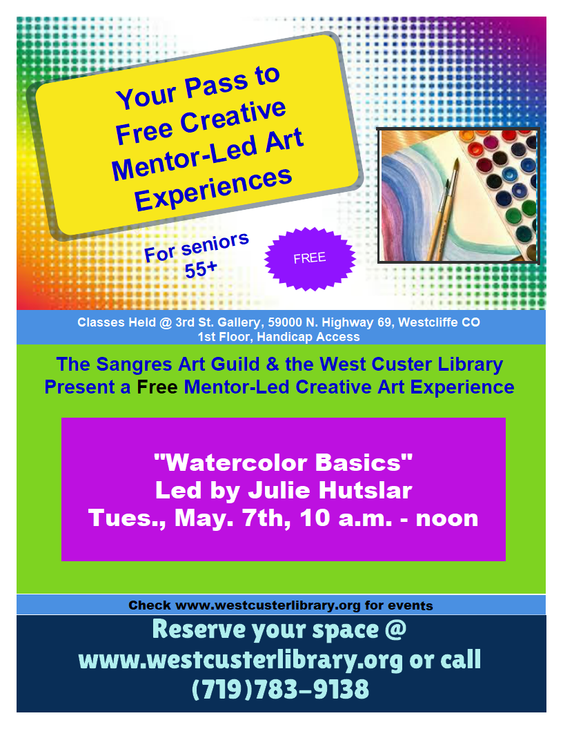 55+ Creative Art Experiences  “Watercolor Basics”