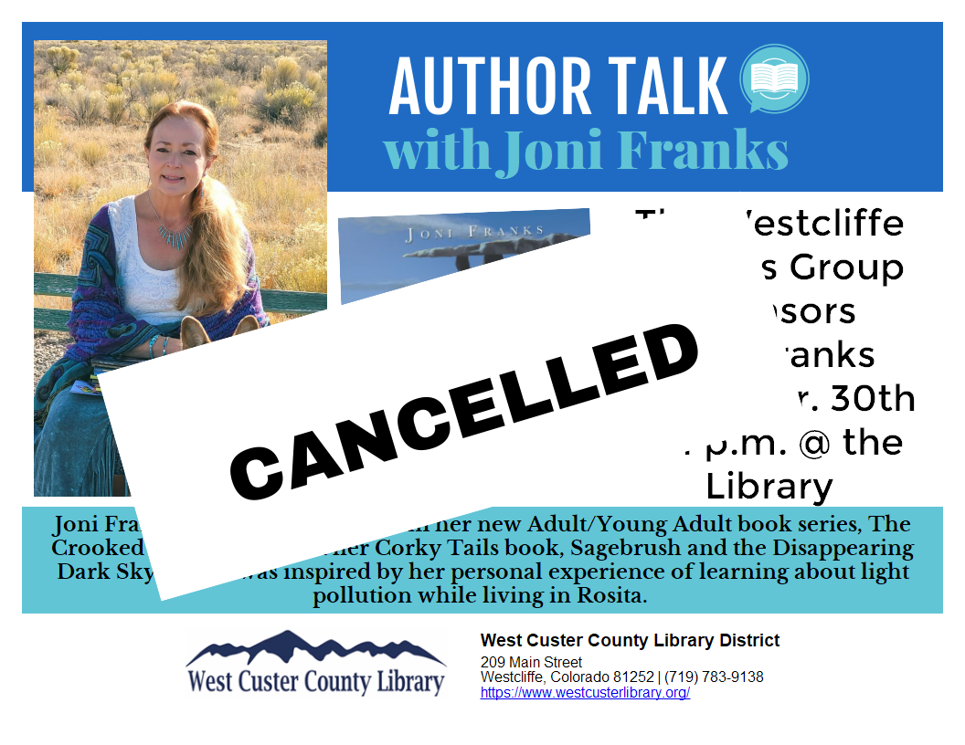The Writers’ Group Presents Special Guest Author Joni Franks
