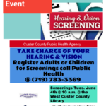 Custer County Public Health Agency Vision/Hearing Screenings