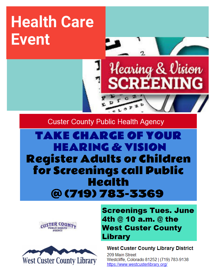 Custer County Public Health Agency Vision/Hearing Screenings