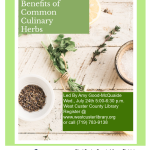 “Common Culinary Herbs, and Creative Ways to Use Them”