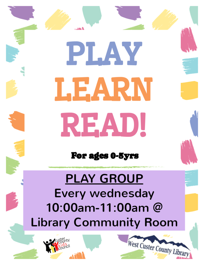 Flyer of Playgroup program at the library.