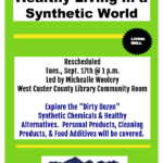 Rescheduled Healthy Living in a Synthetic World Part 2