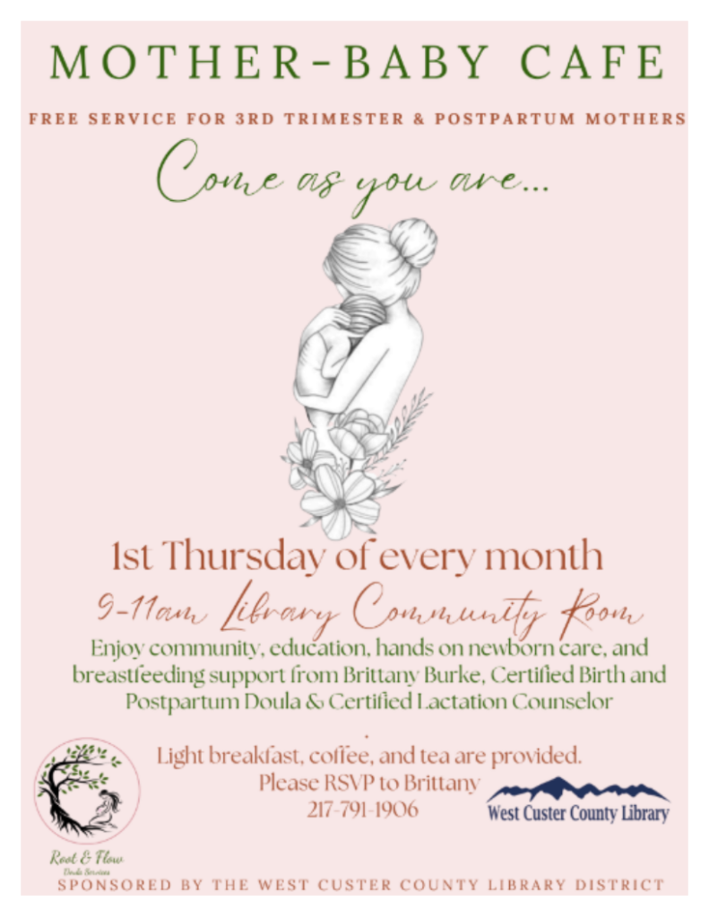 mother baby cafe flyer