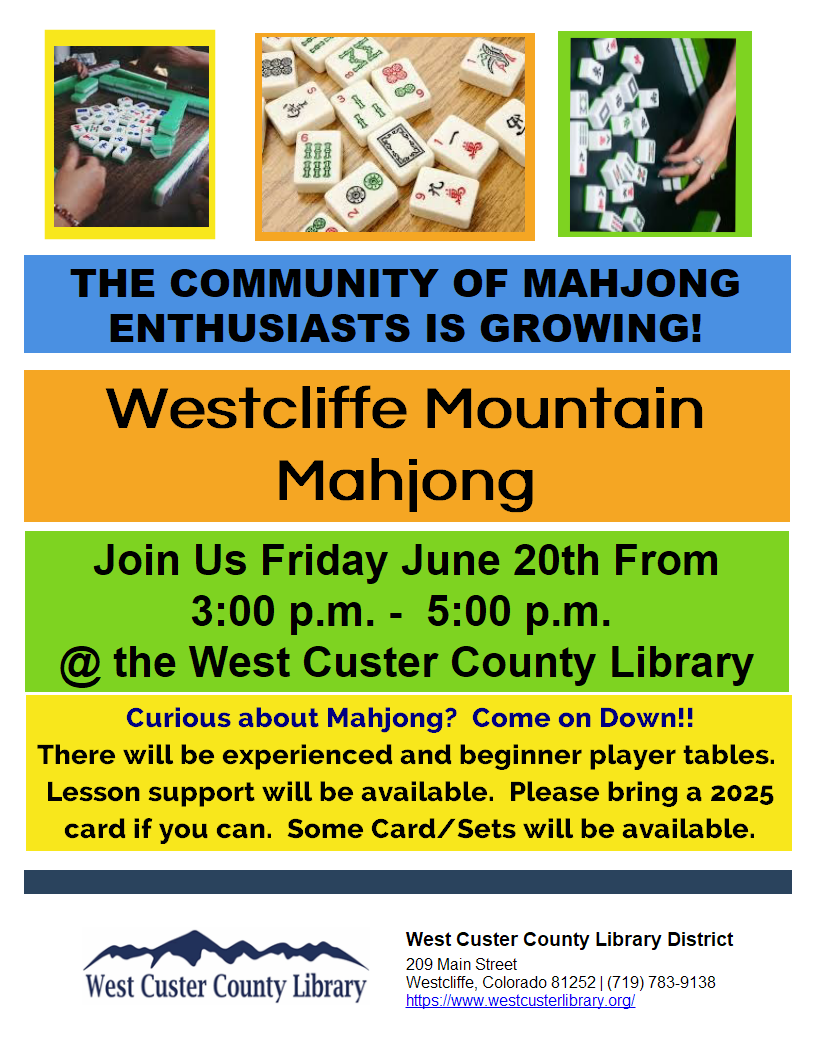 WESTCLIFFE MOUNTAIN MAHJONG