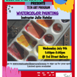 TEEN ART PROGRAM: WATERCOLOR PAINTING