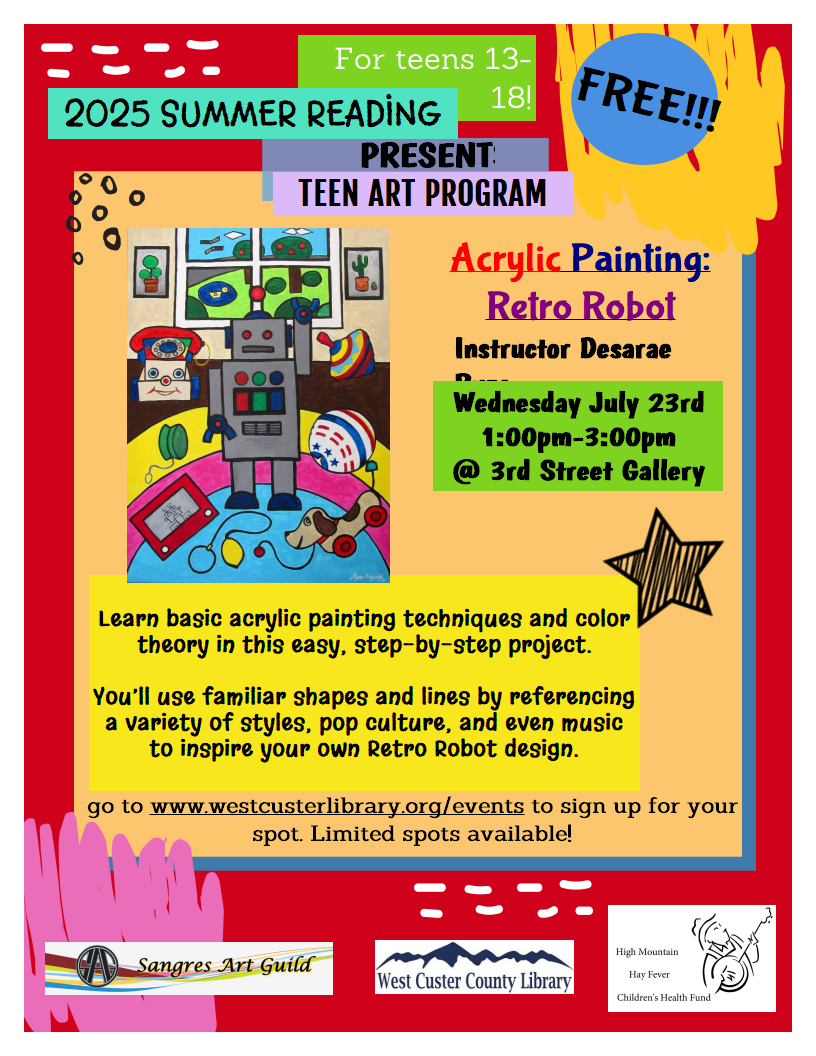 TEEN ART PROGRAM: RETRO ROBOT PAINTING
