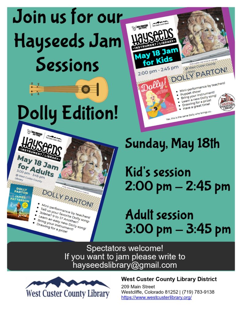 Flyer and link to Hayseeds jam session May 18