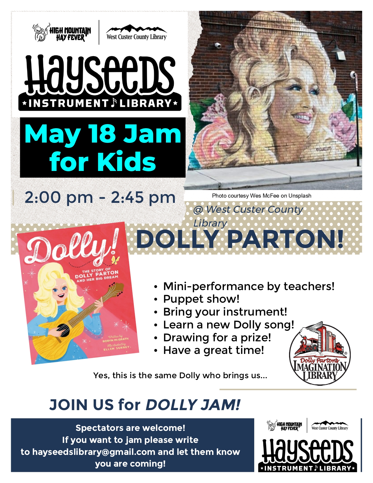 Hayseeds Jam for KIDS - Dolly!