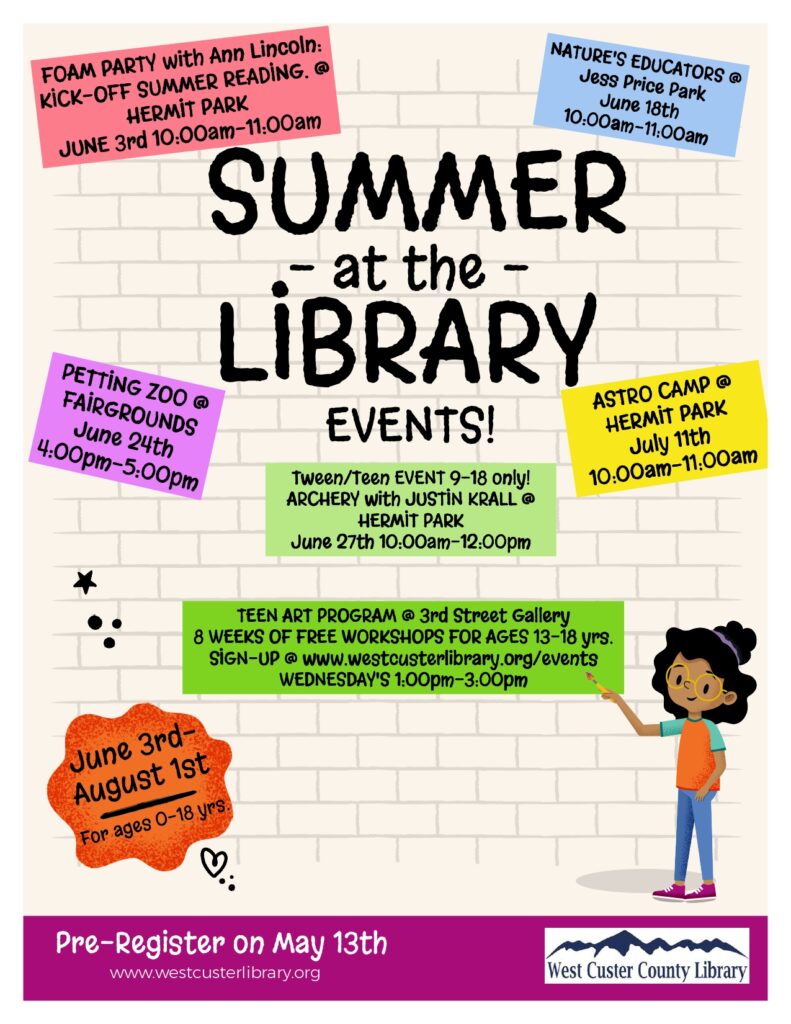 Summer Reading Program 2025 list of events