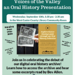 Mountain Memories: Voices of the Valley Oral History Presentation