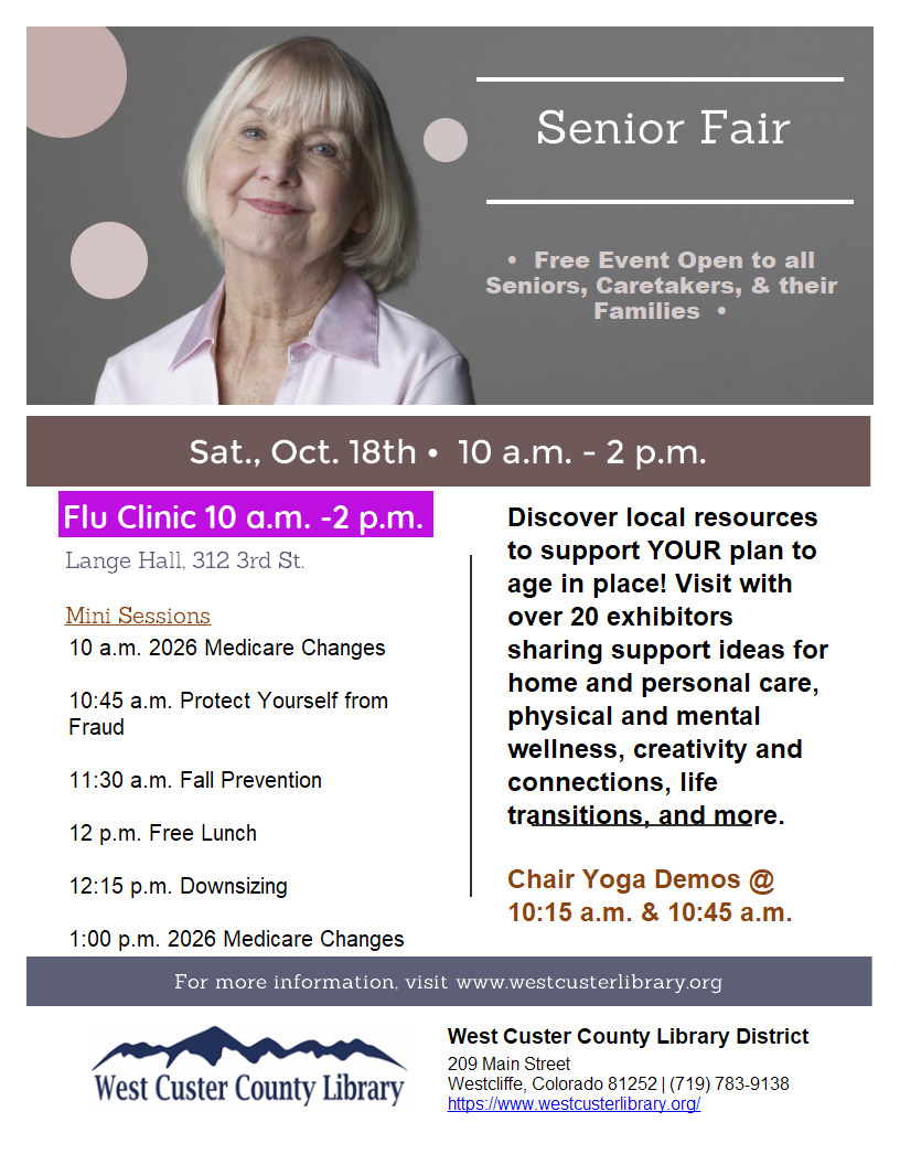FREE SENIOR FAIR AGING IN PLACE IN CUSTER COUNTY SUCCESSFULLY