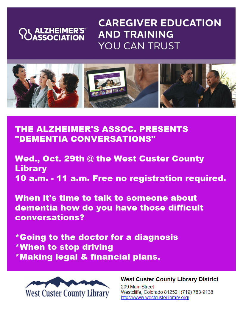 DEMENTIA CONVERSATIONS Alzheimers's Association  Caregiver Education and Training You Can Trust
