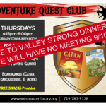 ADVENTURE QUEST CLUB: CANCELLED