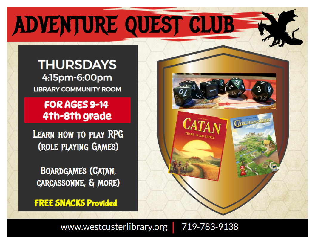 flyer for adventure quest club