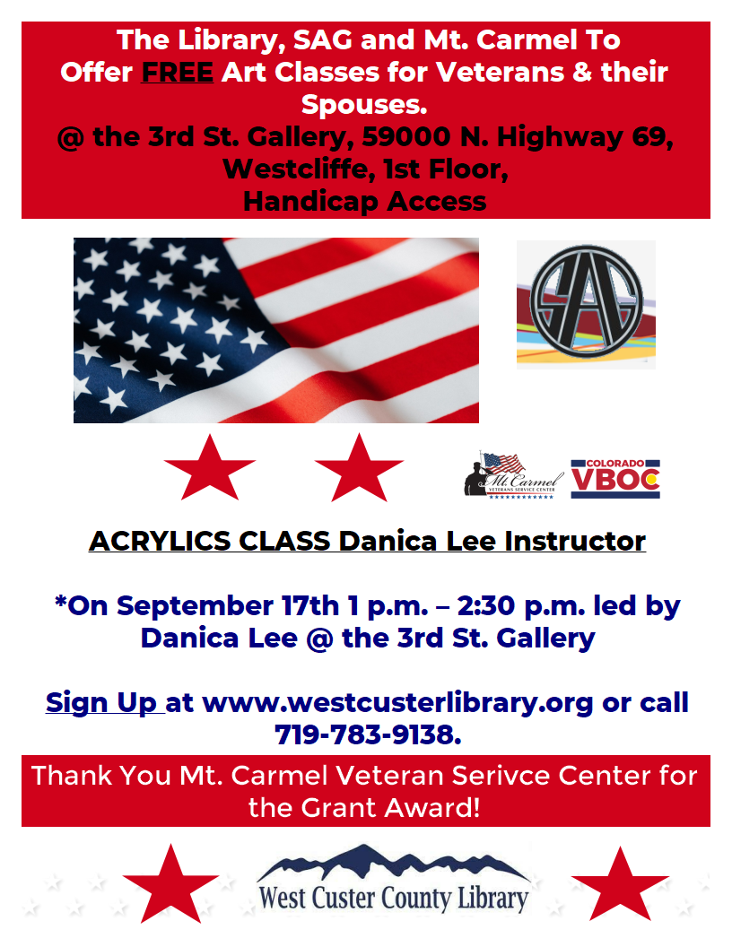 FREE ACRYLICS ART CLASS FOR VETERANS & THEIR SPOUSES