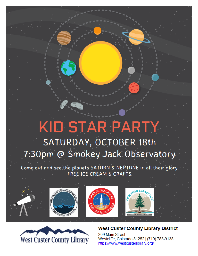 flyer for kids star party