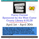 Library & KLZR Sponsor April Poetry Contest