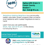 Neighbors Helping Neighbors Senior Education Series Aging with Grace in Custer County Session 1 Co-Sponsor Landing Well