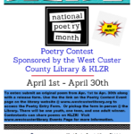 Library & KLZR Sponsor April Poetry Contest